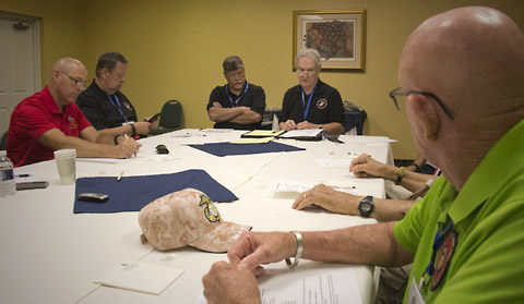 Jack Paxton, Executive Director gives his report to the 2016 old board members during the 2016 National Conference and Training Symposium in Fredericksburg, Virg.