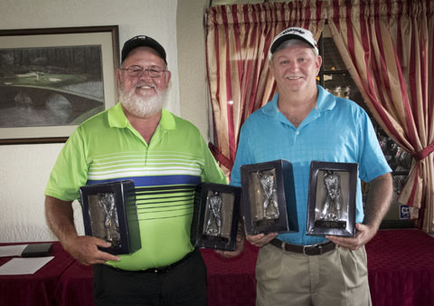 David Alcia, left and Mike Harper won First place with Dan and Bugby LaFleur who are not pictured.