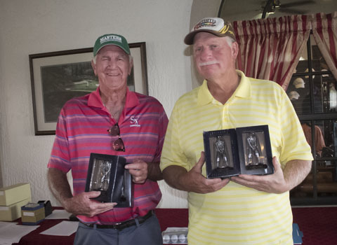 Second place winners are Bob McGraw, left and Frank Fortner with John Goss and Al Abrams not pictured.