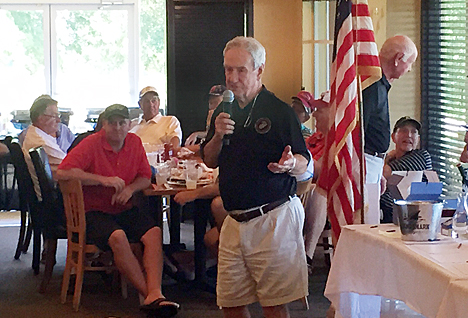 Jack Paxton as auctioneer at the 11th annual Foundation (Florida Chapter) Golf Tournament at Sanctuary Ridge, Clermont, FL.