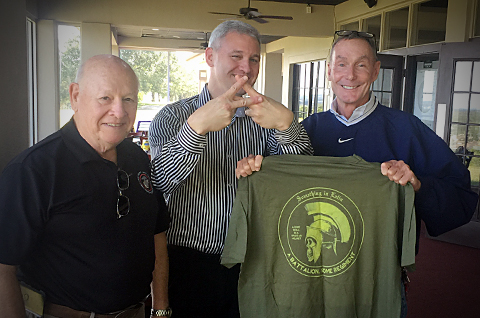 LANCE CORPORALS UNITE!   Tampa's James Chittenden (center), the newest USMCCCA national 