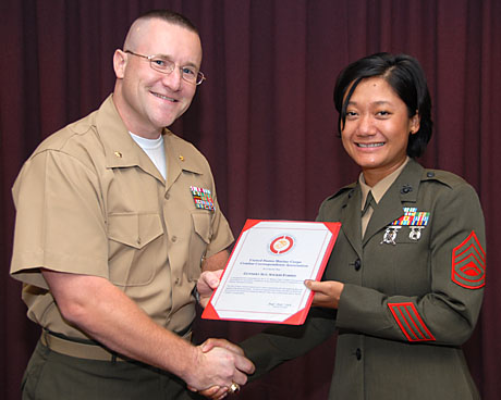 Maj. Neil Murphy and  GySgt. Forbes Soukhi (Photo by  Rick Corral)