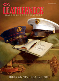 ARTIST NICOLE'S HAMILTON cover painting graced he 100th Anniversary edition of Leatherneck last month.