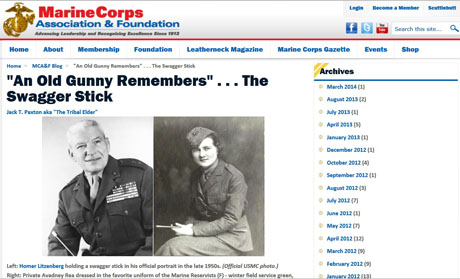 The Marine Corps Association and Foundation have launched a new blog with our own Jack Paxton as a contributing writer.