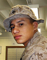 LCpl Jorge Ortiz was wounded in action in Afghanistan.