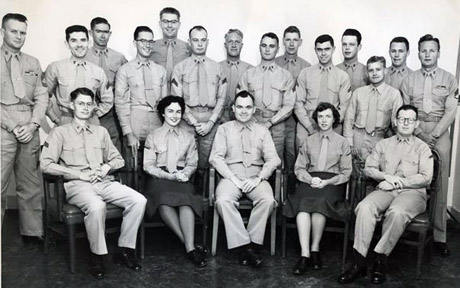 PAO staff at MCRD San Diego, circa 1952-53.