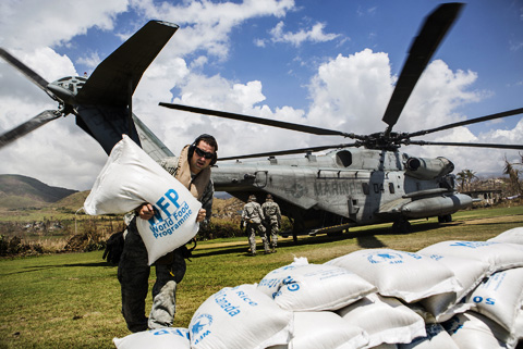 Cpl. Kimberly Aguirre's photo from Hurricane Matthew relief in Haiti helped illustrate Lt.Col. James W. Hammond III's 2016 Corps roll-up in the May issue of Proceedings.