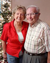 Ramona Hall and Hank Ehlbeck at Christmastime.